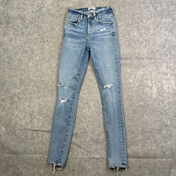 Agolde Distressed Ripped Sophie Skinny Jeans A003 B-843, Size 24 - Picture 1 of 12